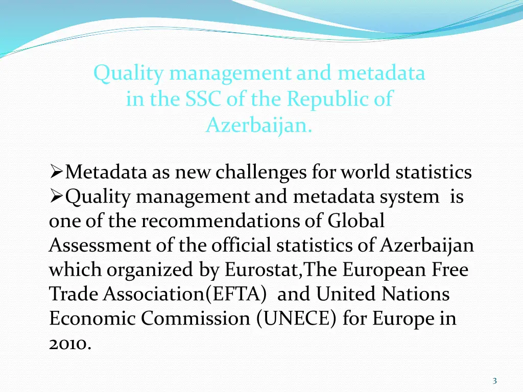 quality management and metadata