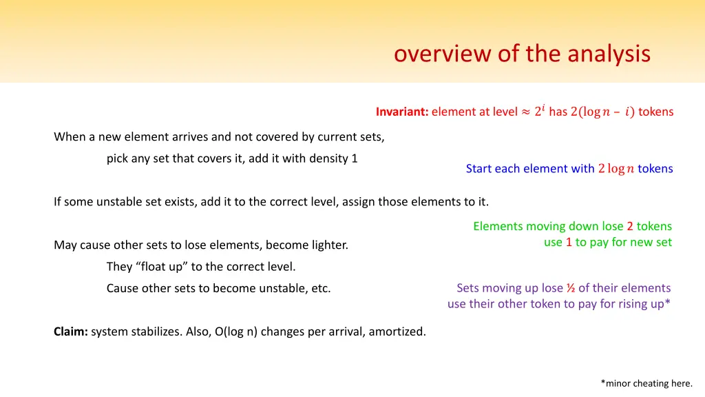 overview of the analysis