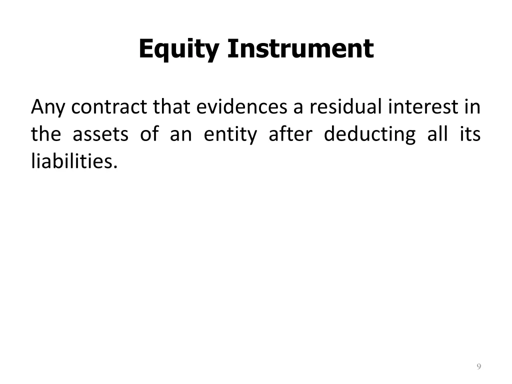 equity instrument