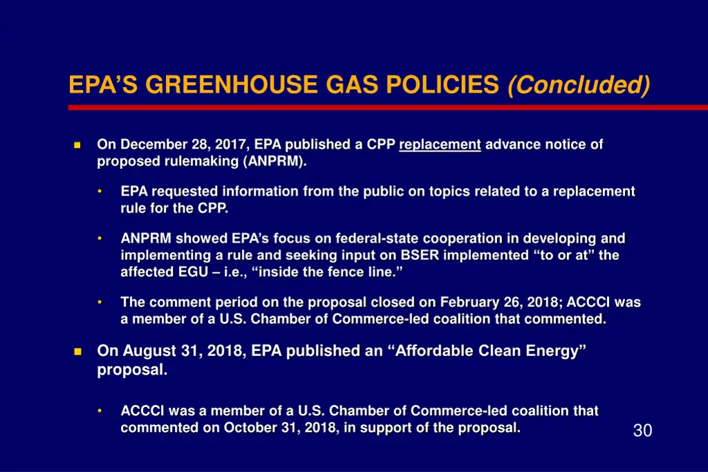 epa s greenhouse gas policies concluded