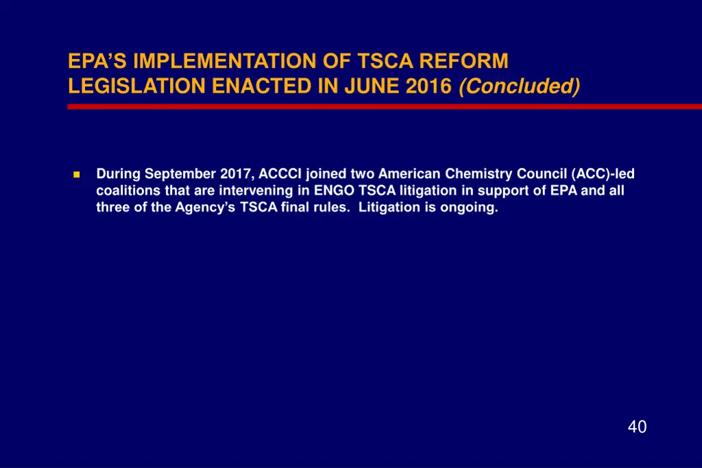 epa s implementation of tsca reform legislation 1