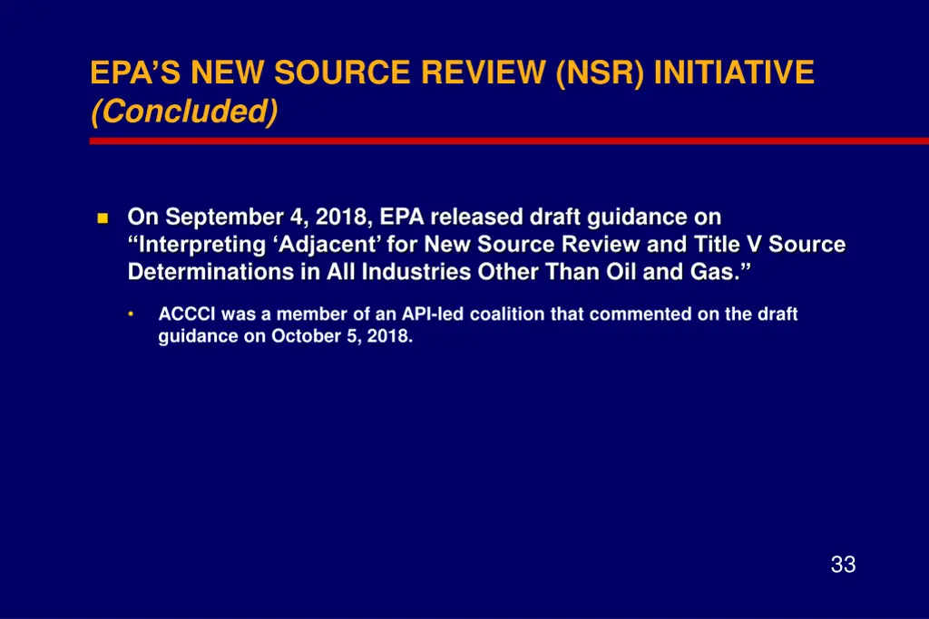 epa s new source review nsr initiative concluded