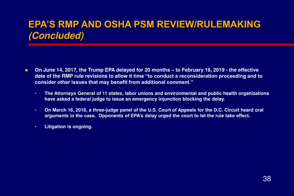 epa s rmp and osha psm review rulemaking concluded