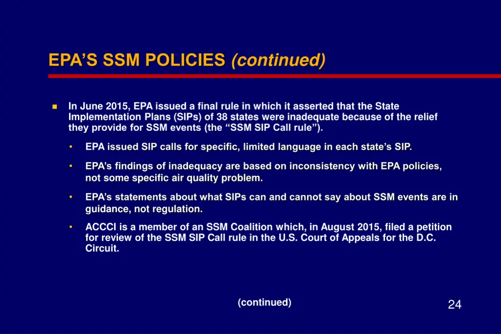 epa s ssm policies continued