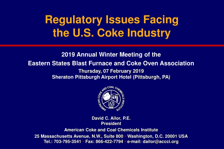 regulatory issues facing the u s coke industry