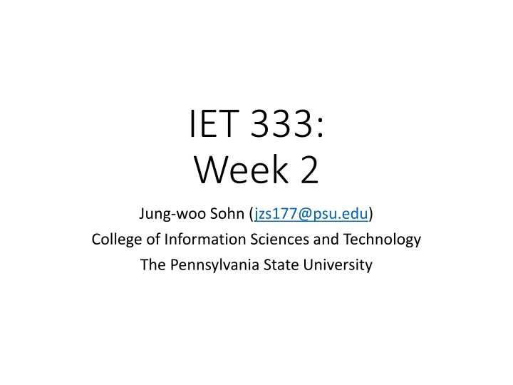 iet 333 week 2