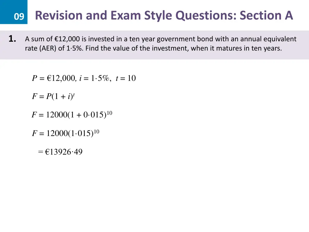 09 revision and exam style questions section a