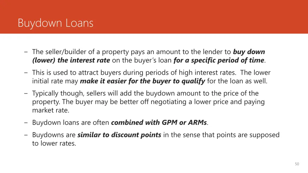 buydown loans