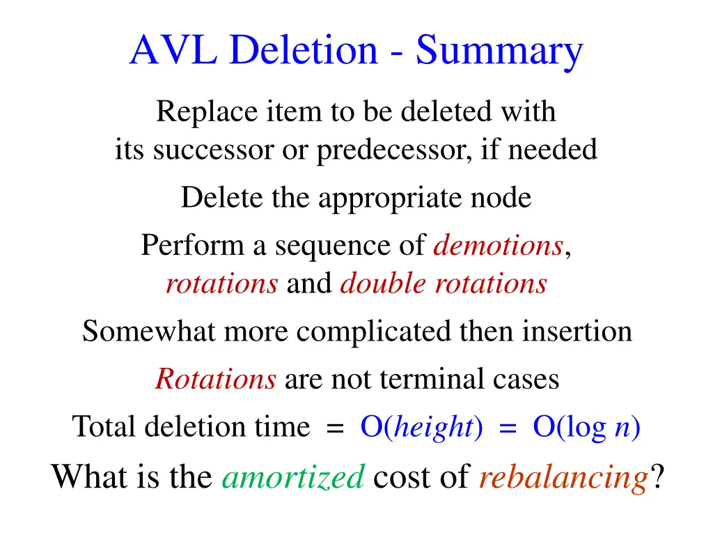 avl deletion summary