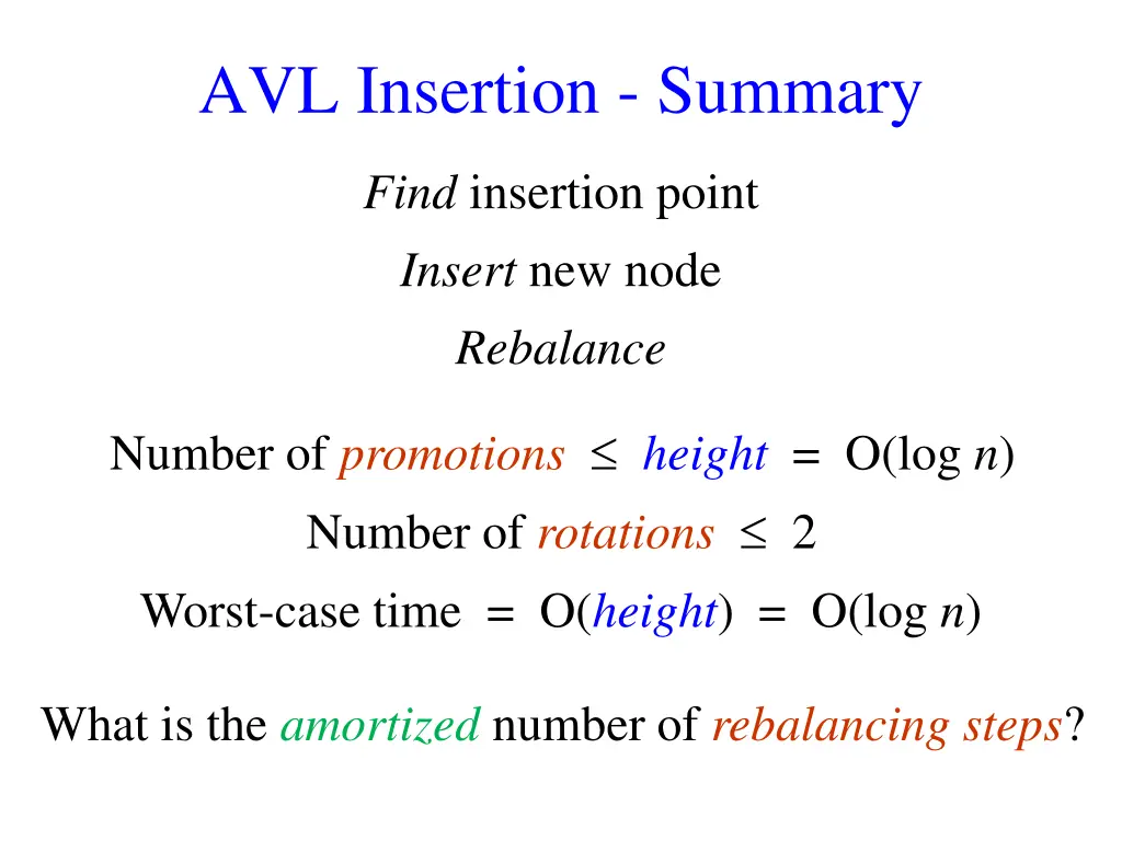 avl insertion summary
