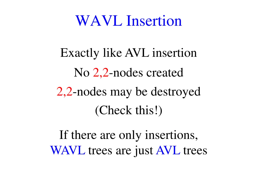 wavl insertion