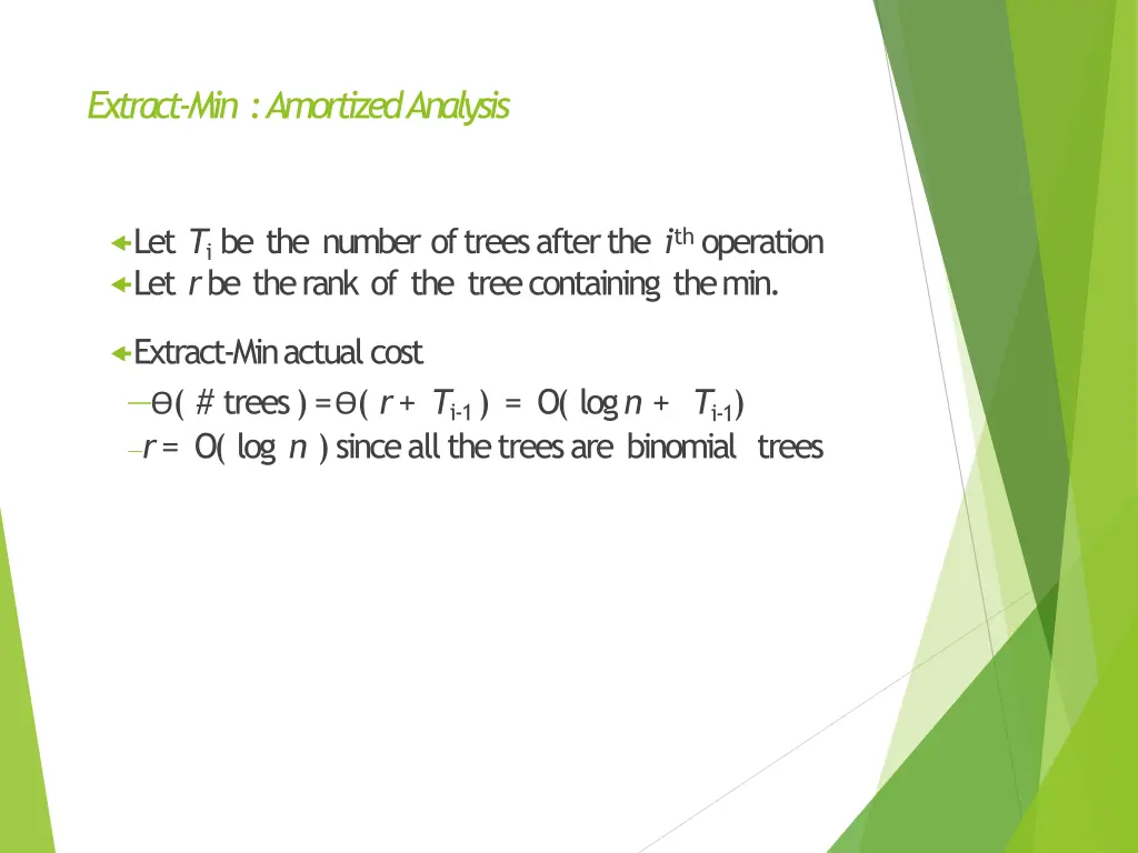 extract min amortized analysis