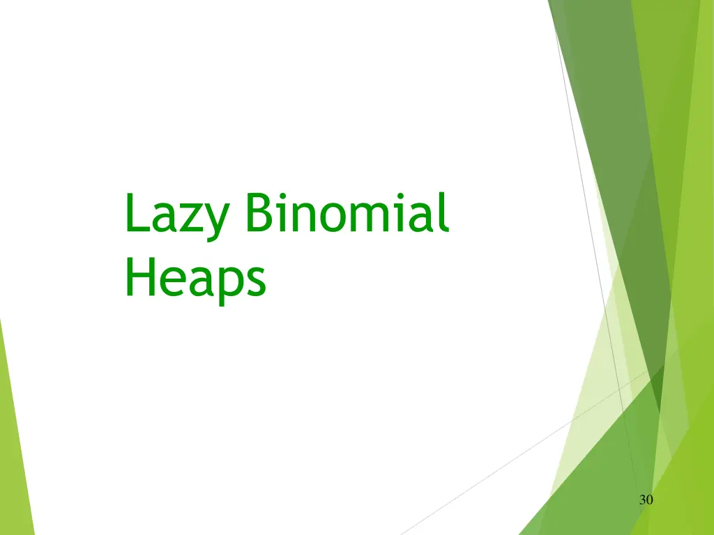 lazy binomial heaps