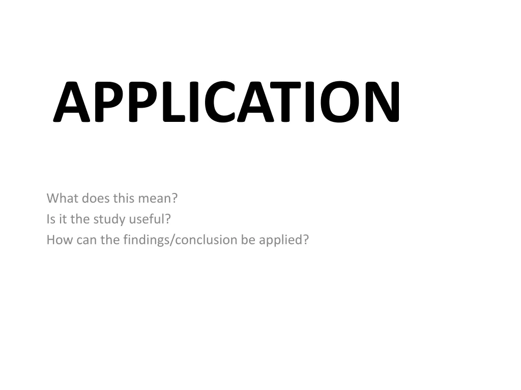 application