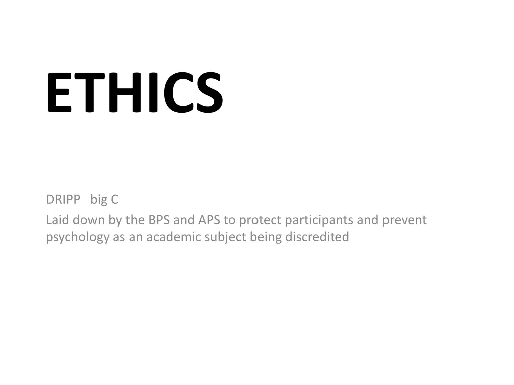 ethics