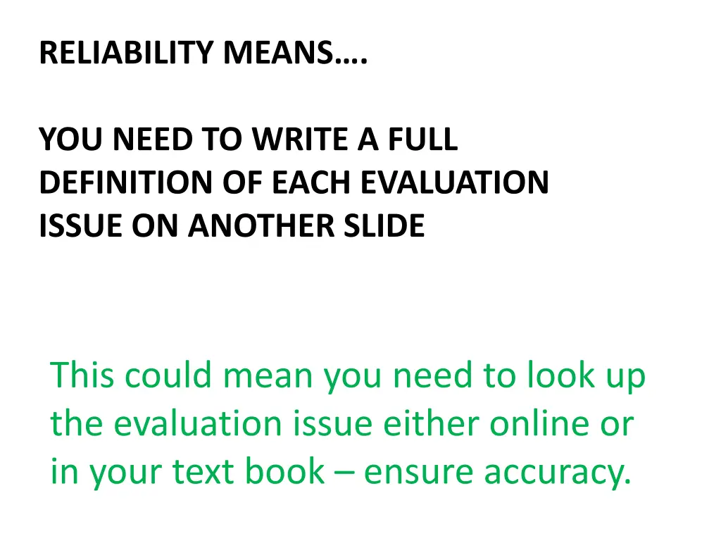 reliability means
