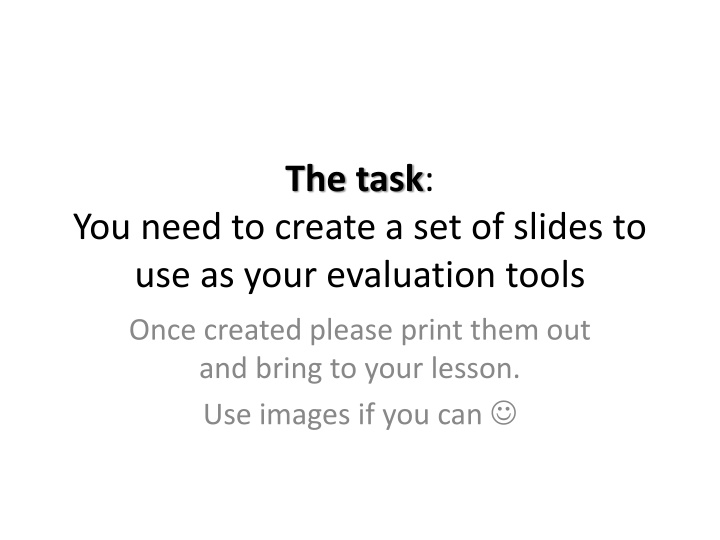 the task