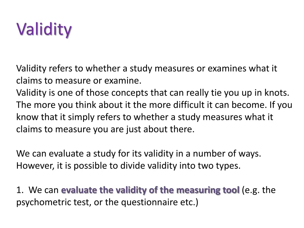 validity