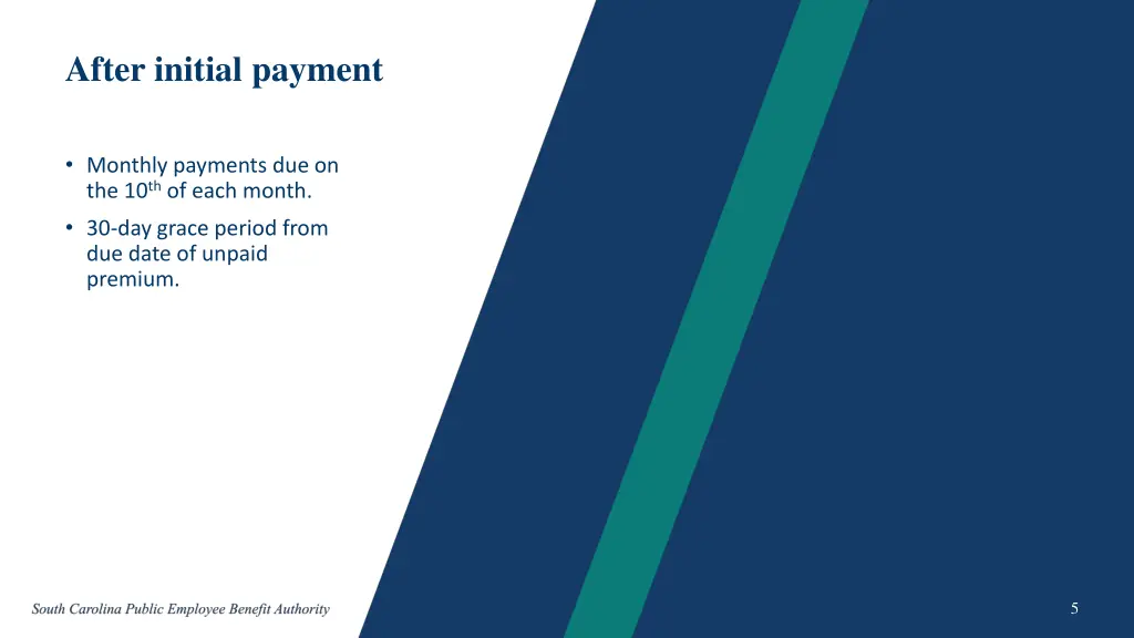 after initial payment