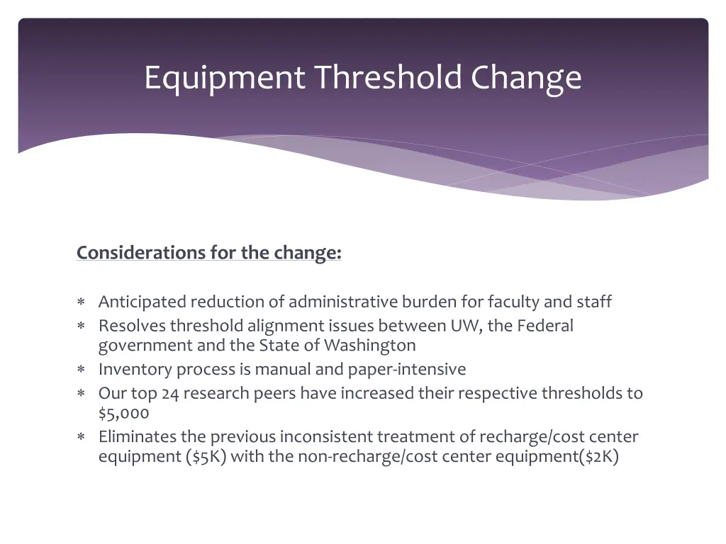 equipment threshold change 1