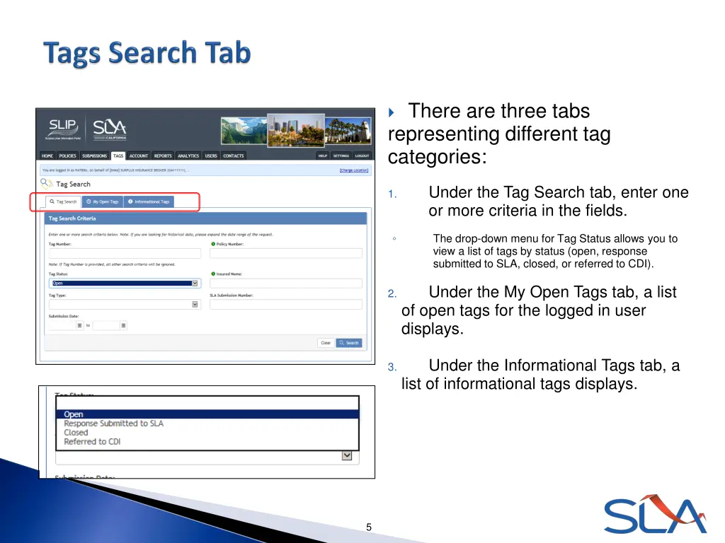 there are three tabs representing different