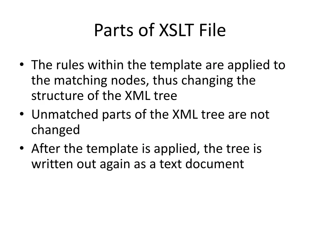 parts of xslt file 2