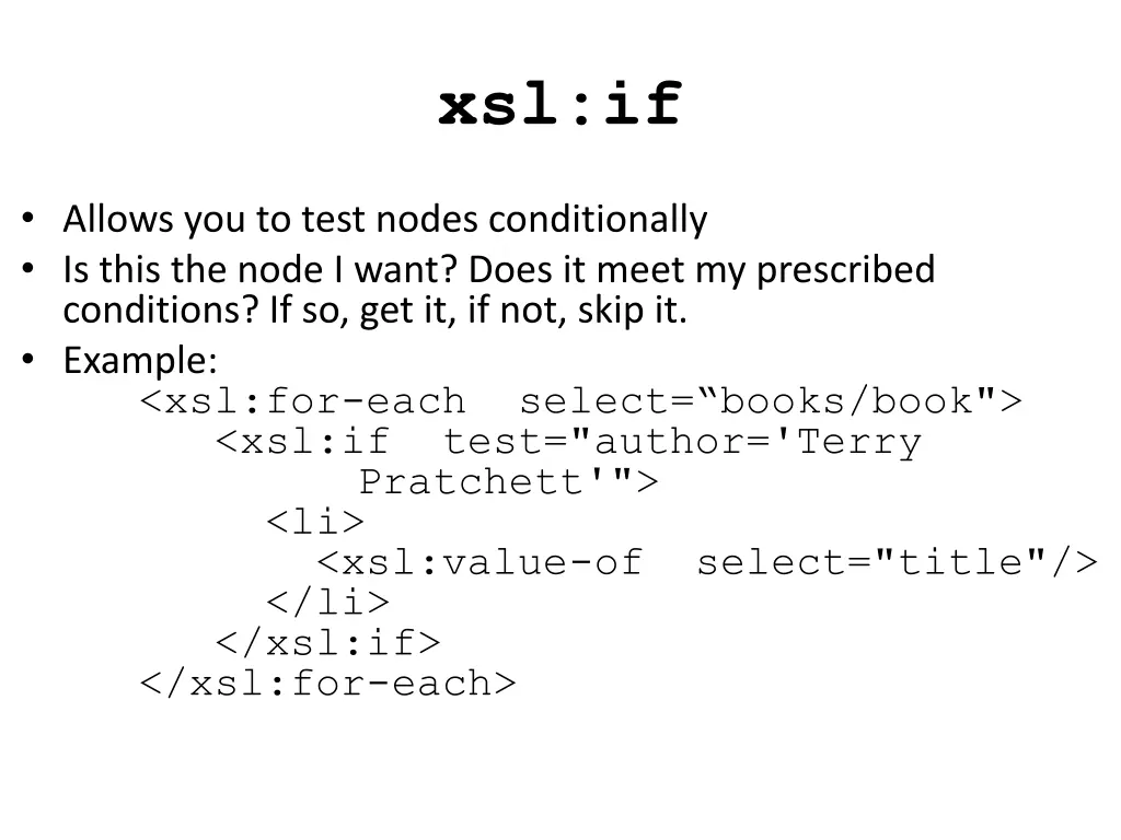 xsl if