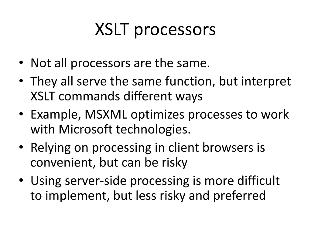 xslt processors