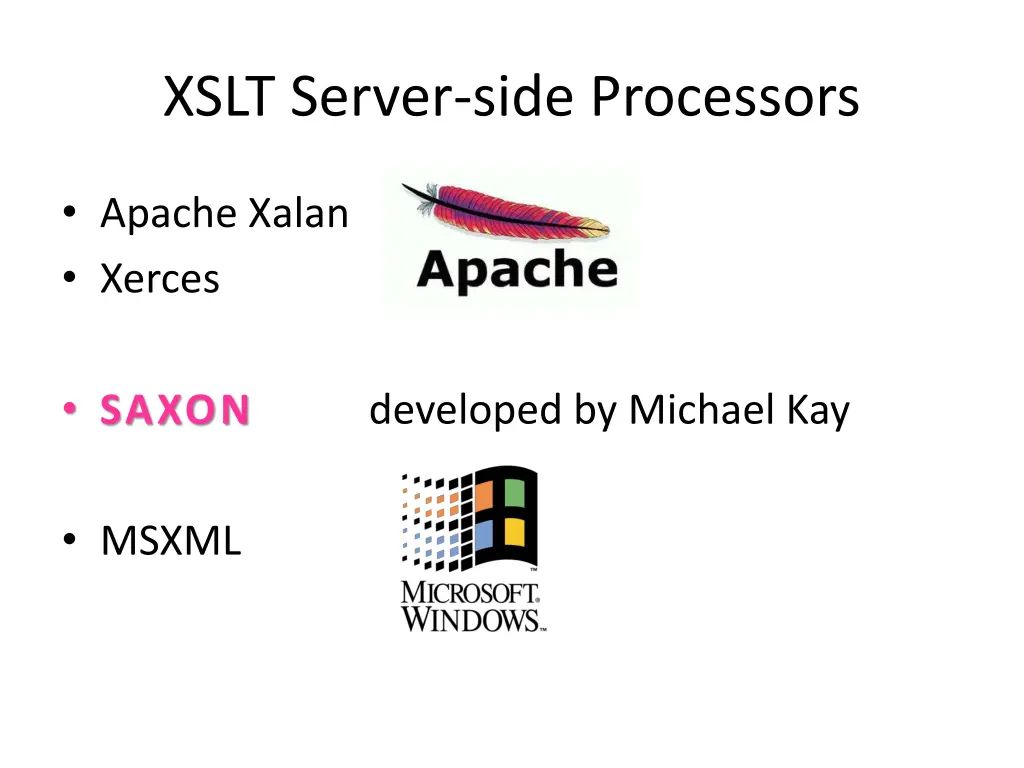 xslt server side processors