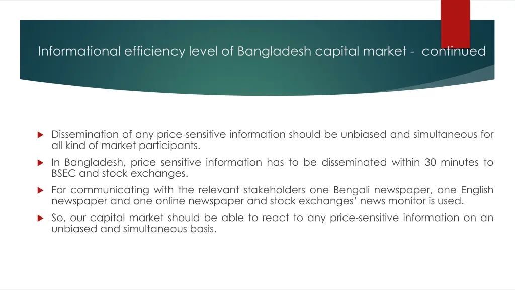 informational efficiency level of bangladesh 1