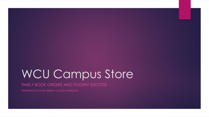 wcu campus store timely book orders and student