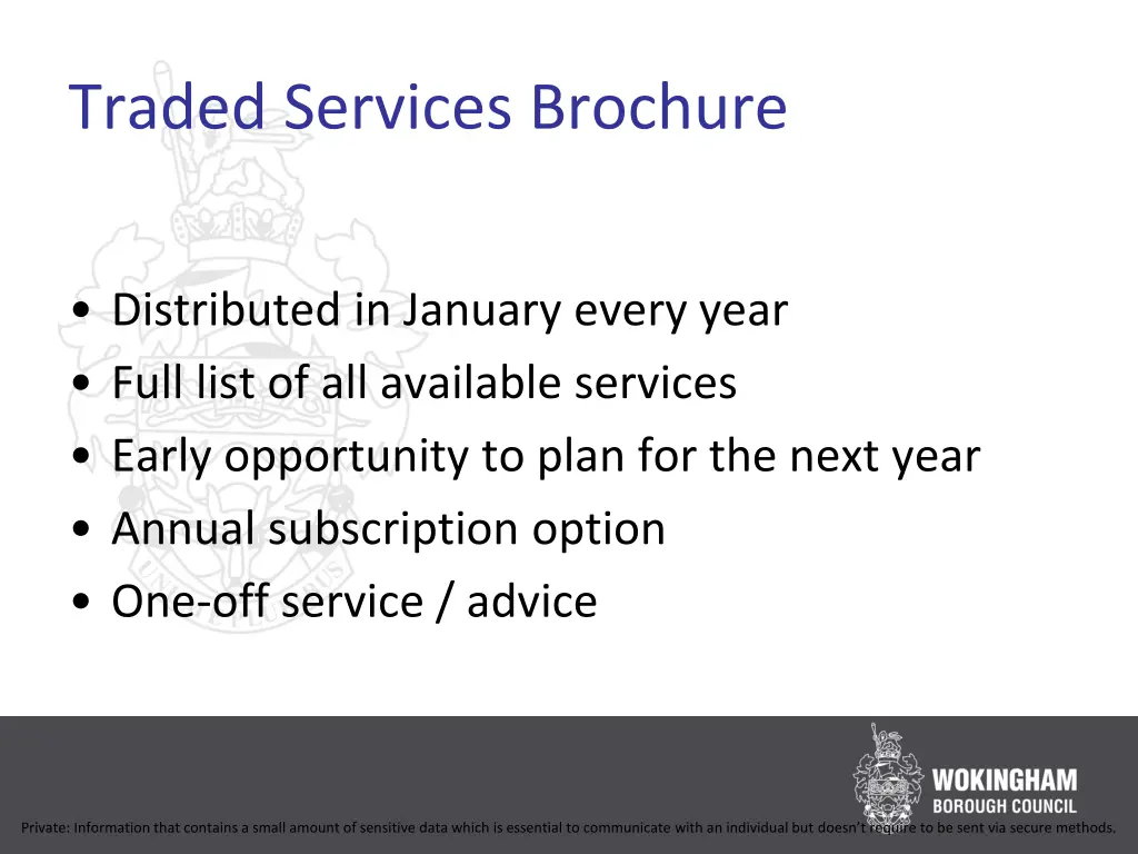 traded services brochure