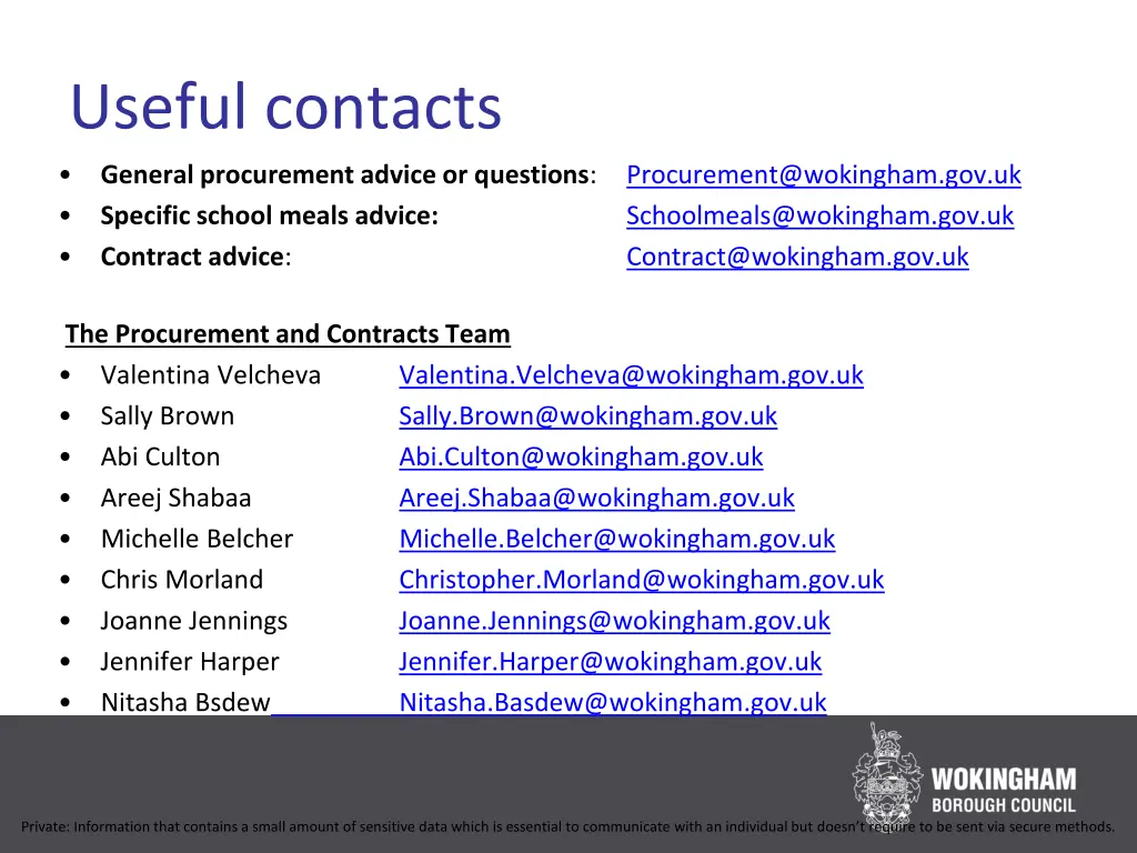 useful contacts