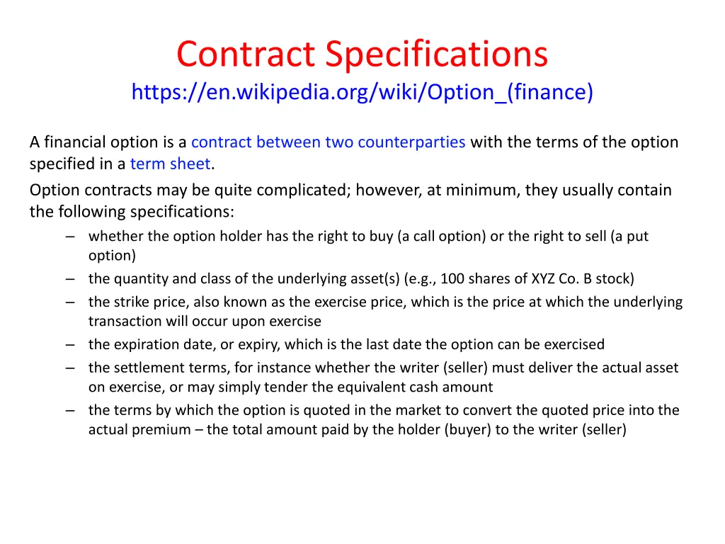 contract specifications https en wikipedia