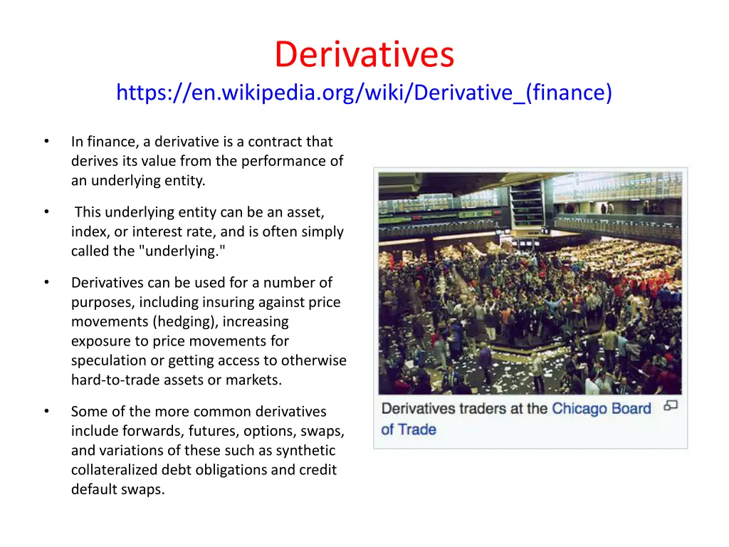 derivatives