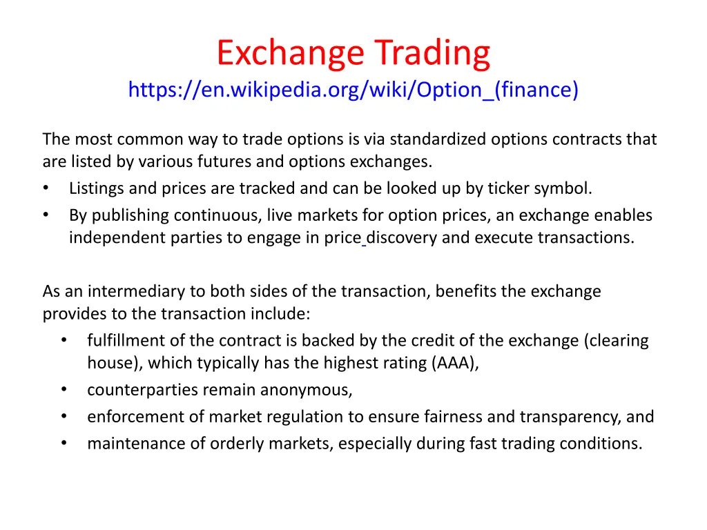exchange trading https en wikipedia org wiki