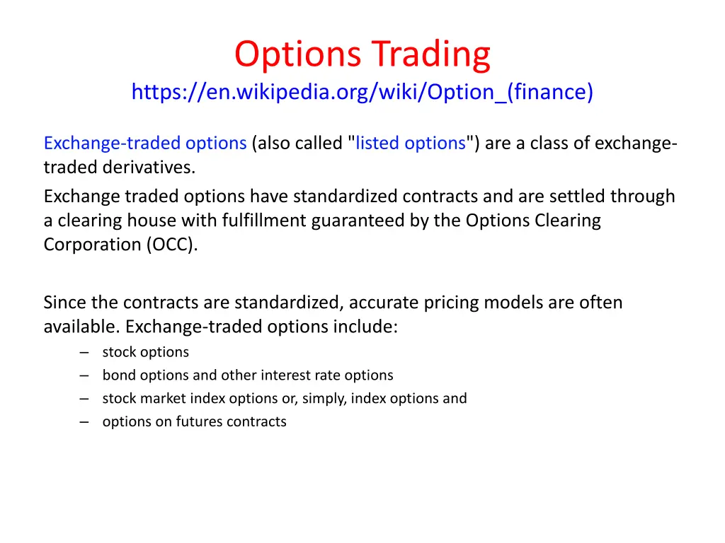 options trading https en wikipedia org wiki