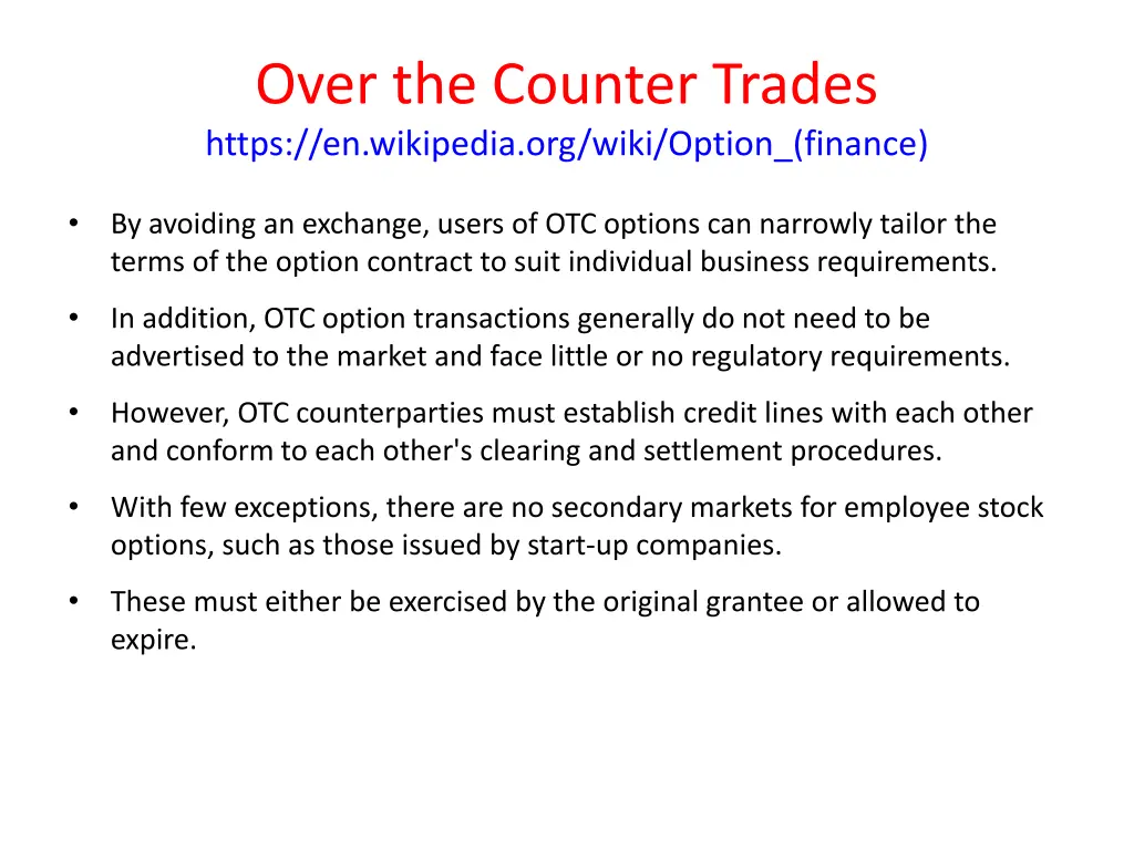 over the counter trades https en wikipedia 1