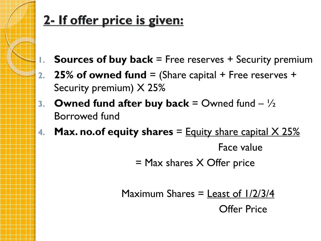2 if offer price is given