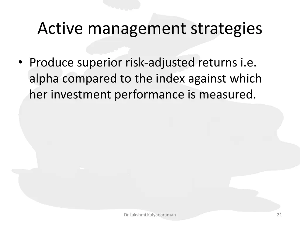 active management strategies 2