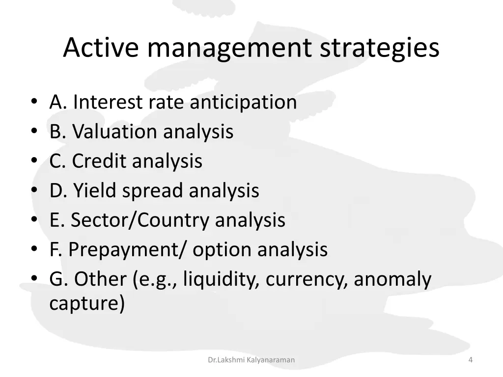 active management strategies