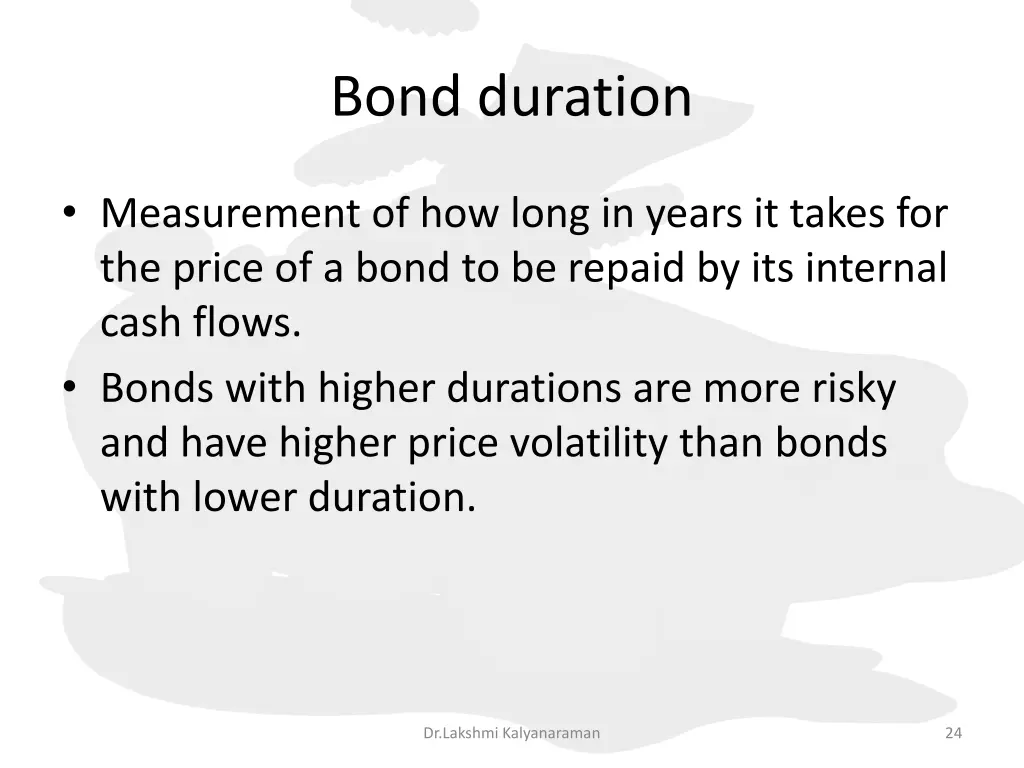 bond duration