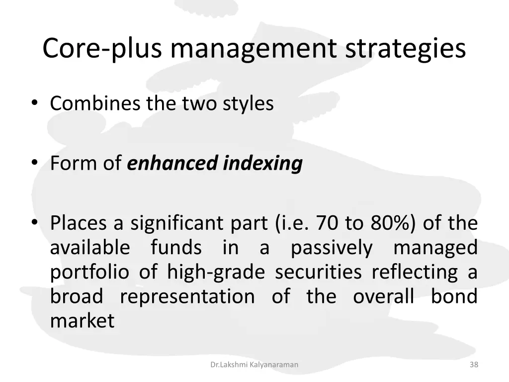core plus management strategies 2