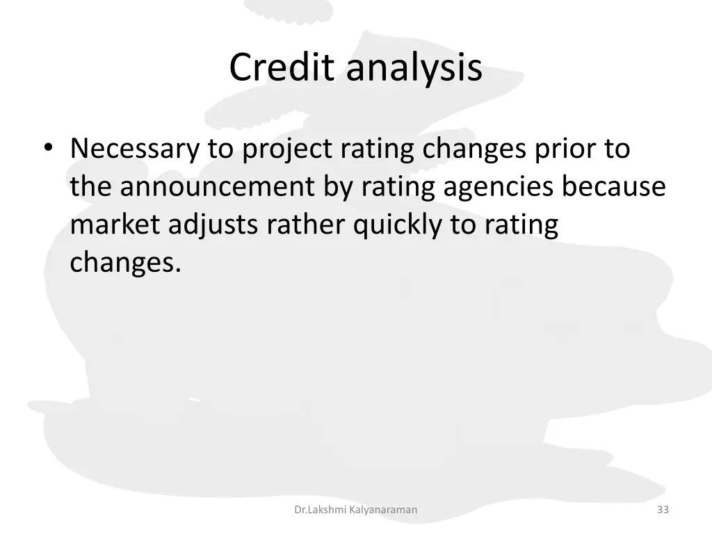credit analysis 1