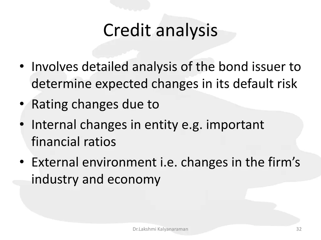credit analysis