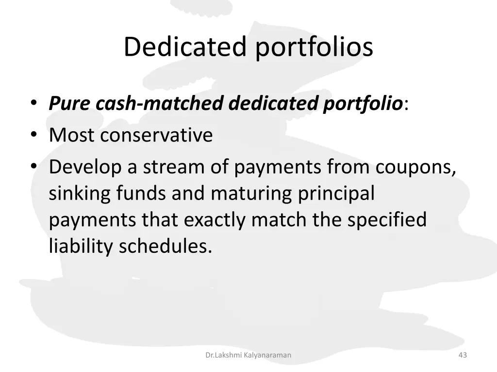 dedicated portfolios 1