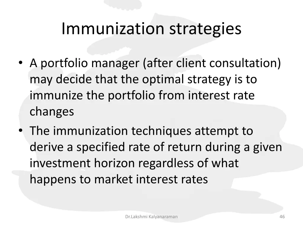 immunization strategies