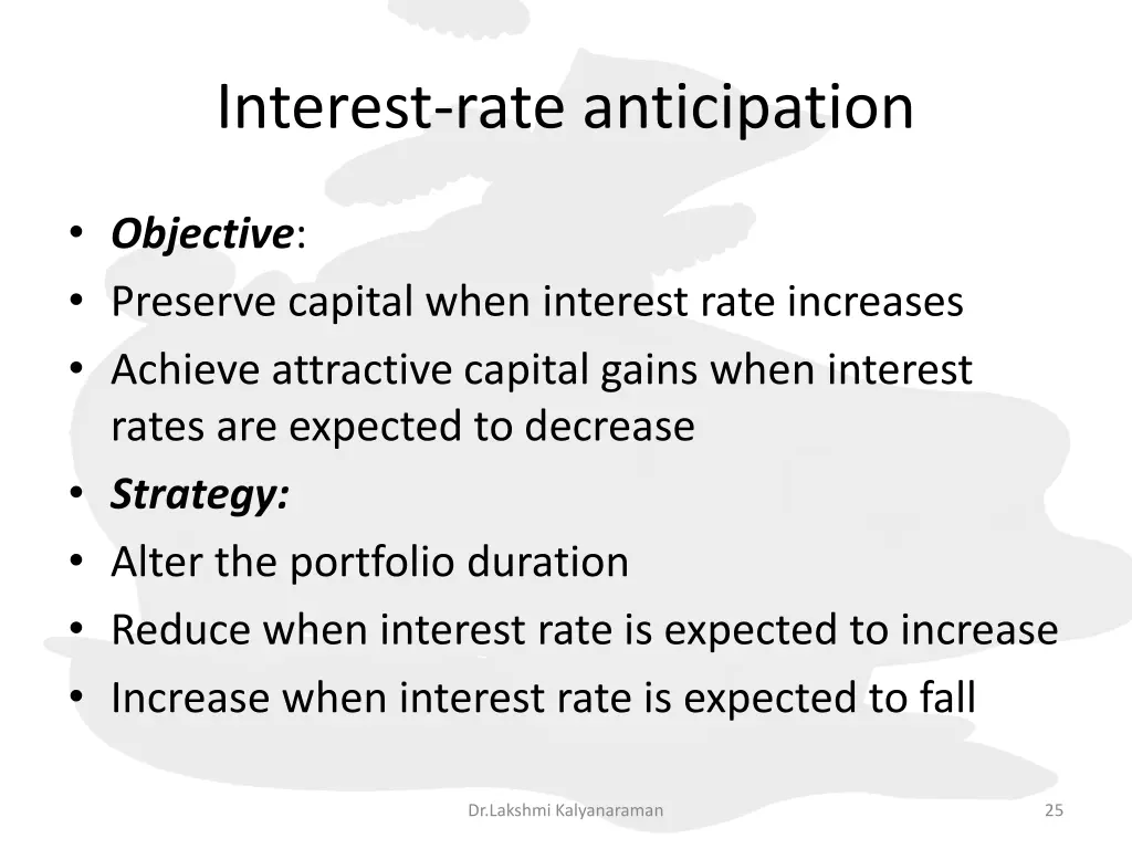 interest rate anticipation 1
