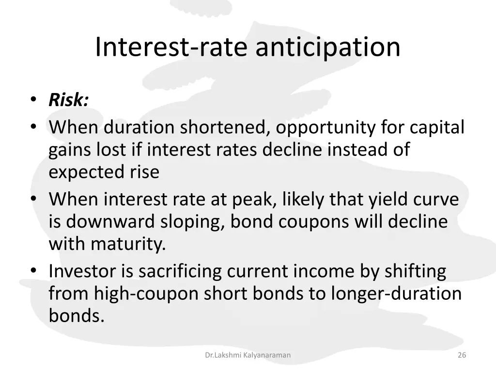 interest rate anticipation 2