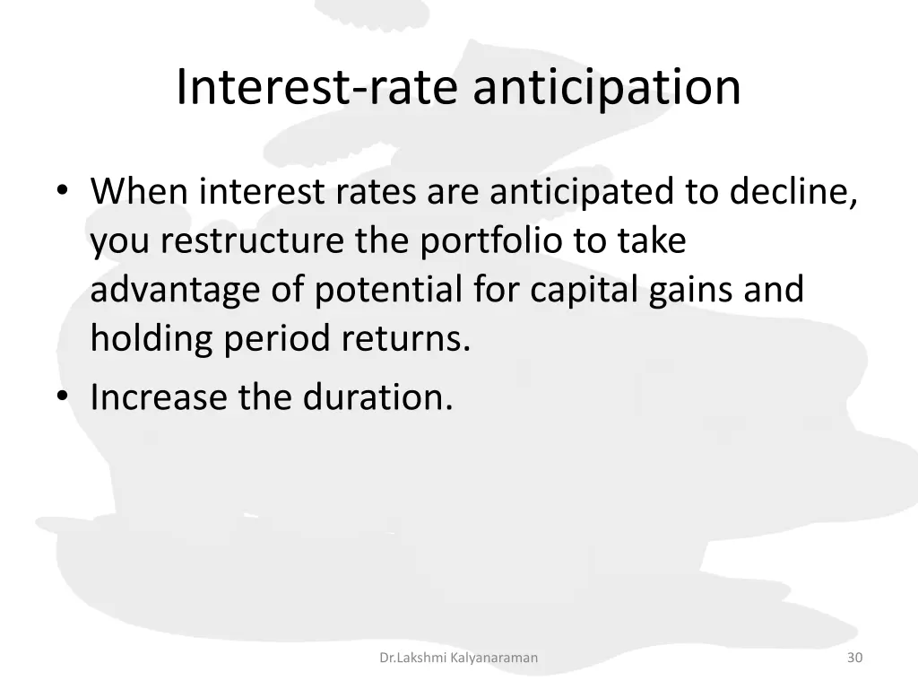 interest rate anticipation 6
